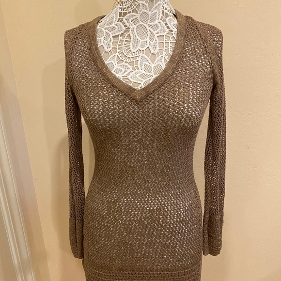 MNG by Mango netted sweater dress - Size XS - Picture 1 of 5